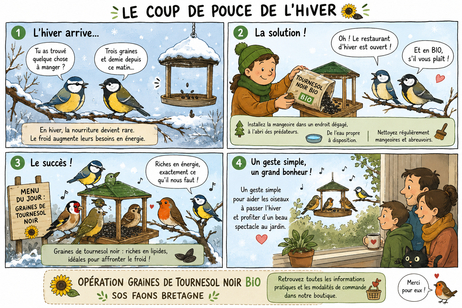 Aider les oiseaux à passer l'hiver